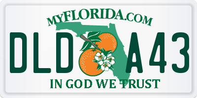 FL license plate DLDA43