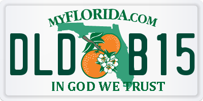 FL license plate DLDB15