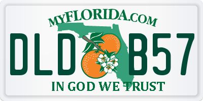 FL license plate DLDB57