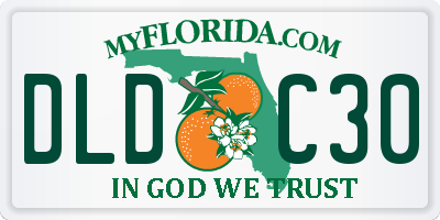 FL license plate DLDC30
