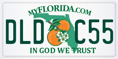 FL license plate DLDC55