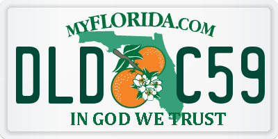FL license plate DLDC59