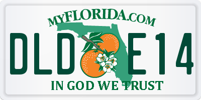 FL license plate DLDE14