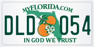 FL license plate DLDO54
