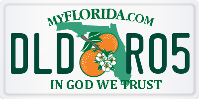 FL license plate DLDR05