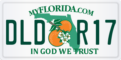 FL license plate DLDR17