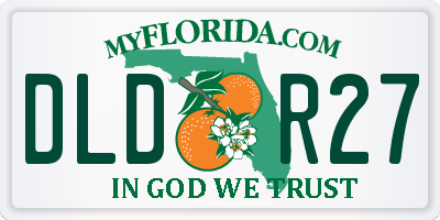 FL license plate DLDR27