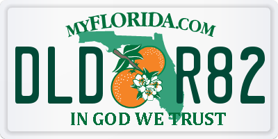 FL license plate DLDR82