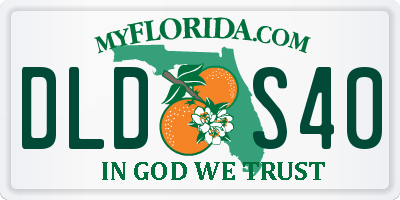 FL license plate DLDS40