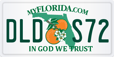 FL license plate DLDS72