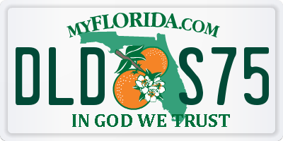 FL license plate DLDS75