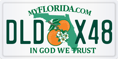 FL license plate DLDX48
