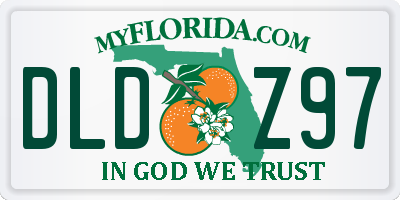 FL license plate DLDZ97