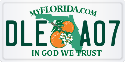FL license plate DLEA07