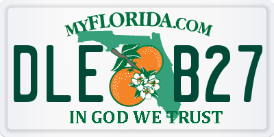 FL license plate DLEB27