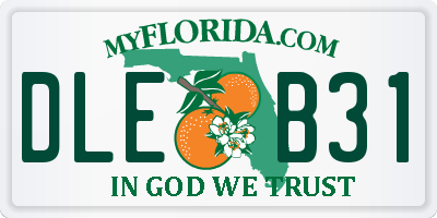 FL license plate DLEB31