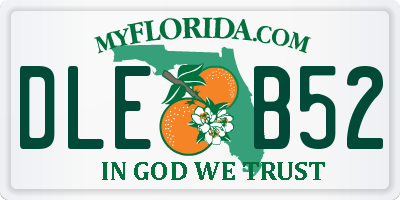 FL license plate DLEB52
