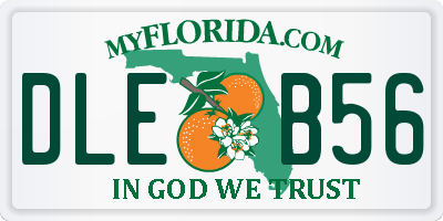 FL license plate DLEB56