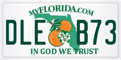 FL license plate DLEB73