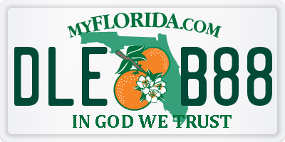 FL license plate DLEB88