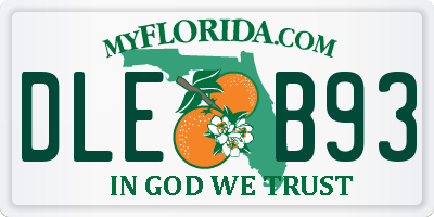 FL license plate DLEB93
