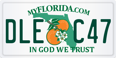 FL license plate DLEC47