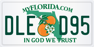 FL license plate DLED95