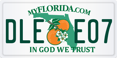 FL license plate DLEE07