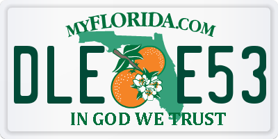 FL license plate DLEE53