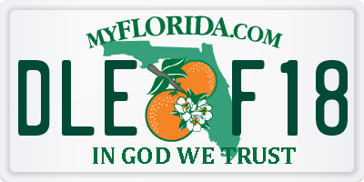 FL license plate DLEF18