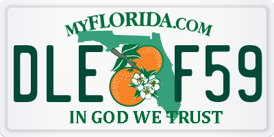 FL license plate DLEF59