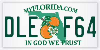 FL license plate DLEF64