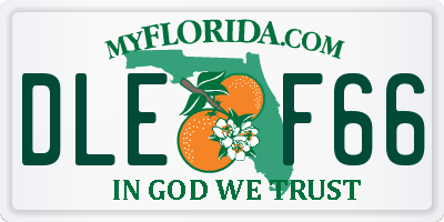 FL license plate DLEF66