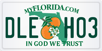 FL license plate DLEH03