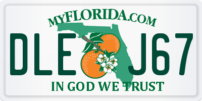 FL license plate DLEJ67