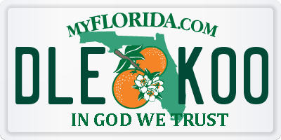 FL license plate DLEK00