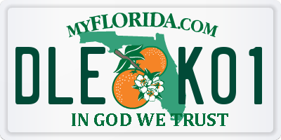 FL license plate DLEK01