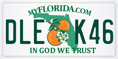 FL license plate DLEK46