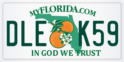 FL license plate DLEK59