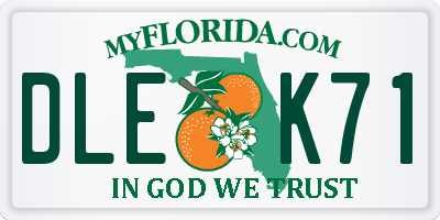FL license plate DLEK71