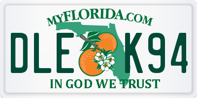 FL license plate DLEK94