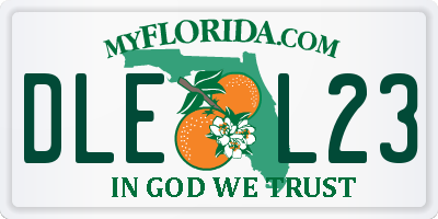 FL license plate DLEL23