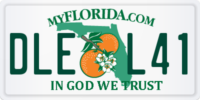 FL license plate DLEL41