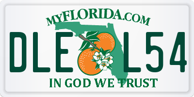 FL license plate DLEL54