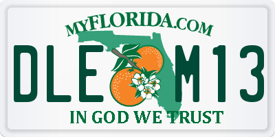 FL license plate DLEM13