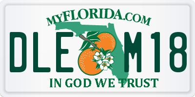 FL license plate DLEM18