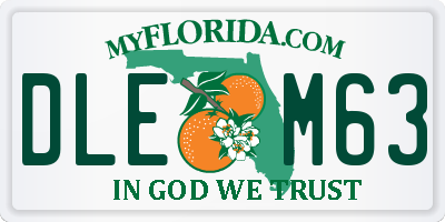 FL license plate DLEM63
