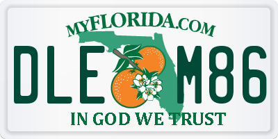 FL license plate DLEM86