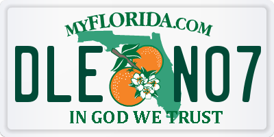 FL license plate DLEN07