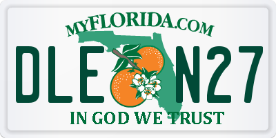 FL license plate DLEN27